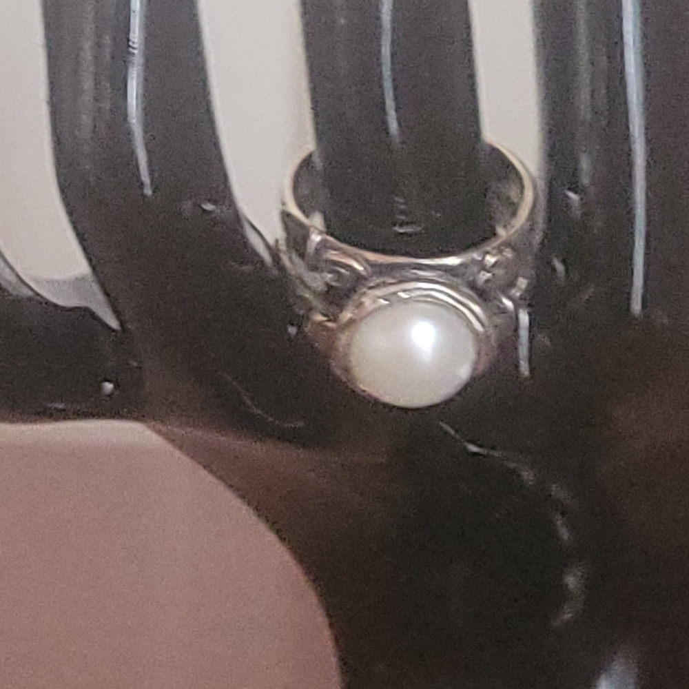 Didae Shablool Designs Pearl Sterling Silver 925 Size 7.75 & 7.87 Grams